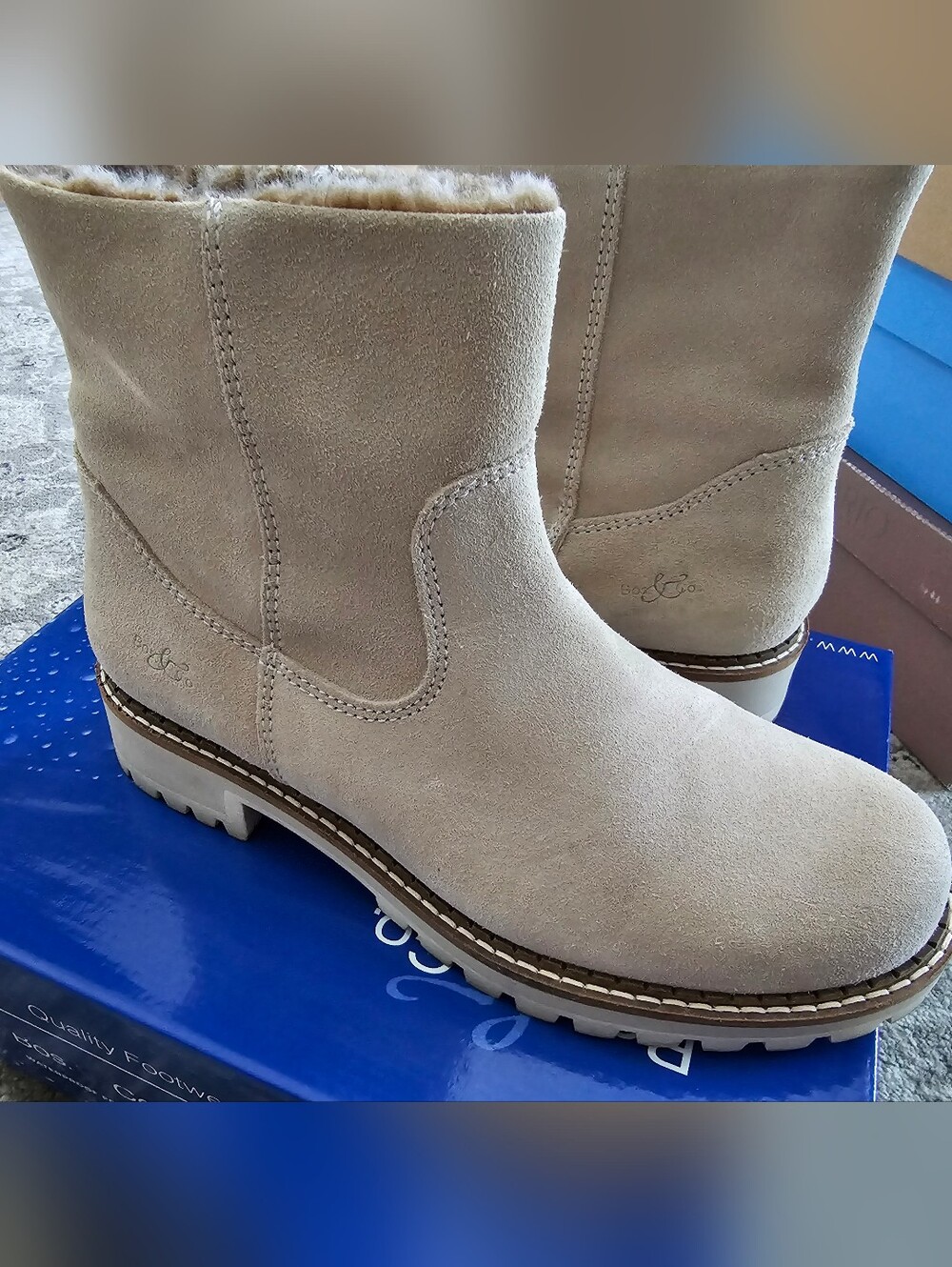 Bos & Co Calib Suede Ankle Boot Antelope